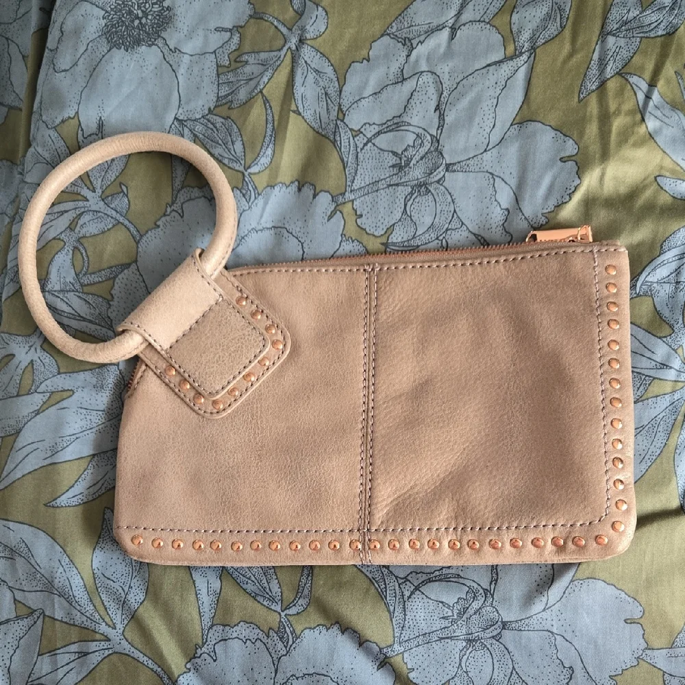 Hobo Metallic Leather Studded Clutch - Picture 1 of 6